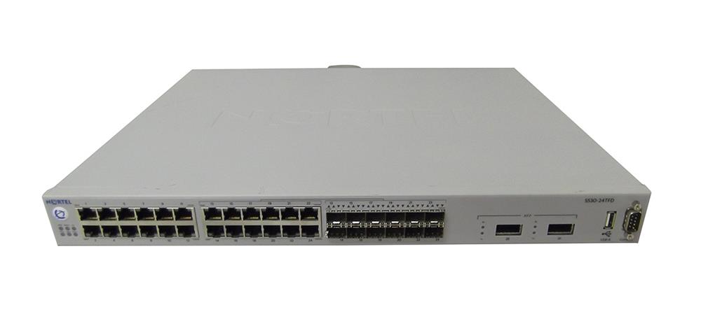 5530-24TFD  Nortel Routing Switch 24 Ports EN Fast EN Gigabit EN 10Base-T 100Base-TX 1000Base-T + 12 x Shared SFP / 2 x XFP (empty) (Refurbished)