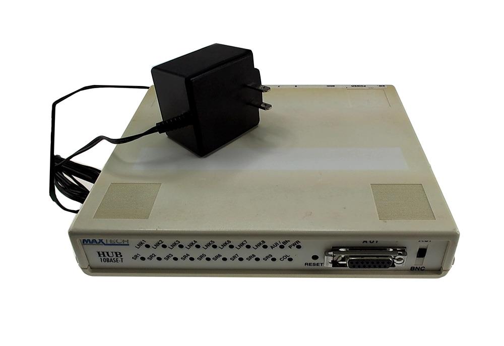 56604001 Maxtech 10Base-T Hub Model with Power Supply (Refurbished)