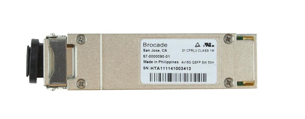 57-0000090-01 Brocade 16Gbps Shortwave Length Multi-mode Fiber 150m 850nm Fibre Channel MTP/MPO Connector QSFP Transceiver Module