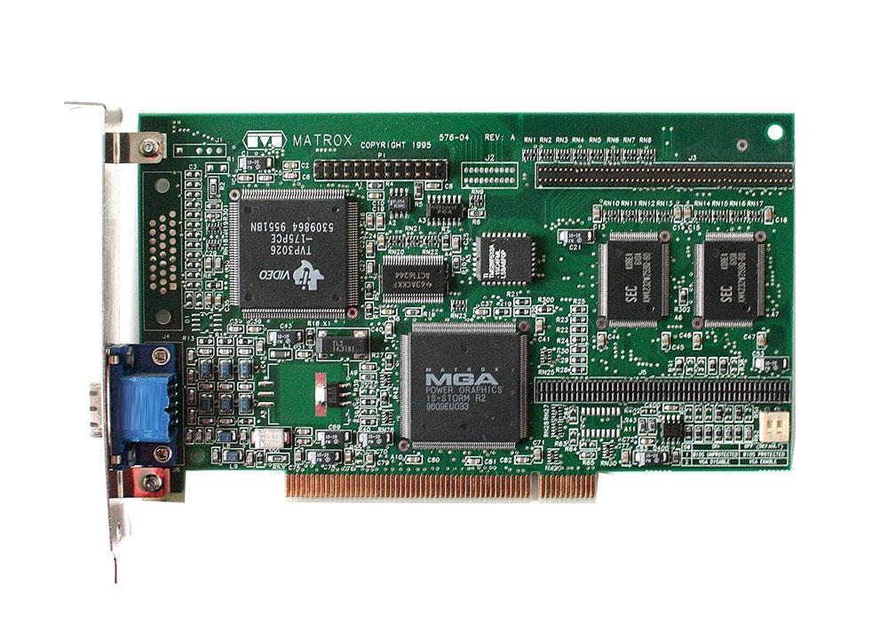 57604I Matrox 4MB PCI VGA, Proprietary Output Video Graphics Card