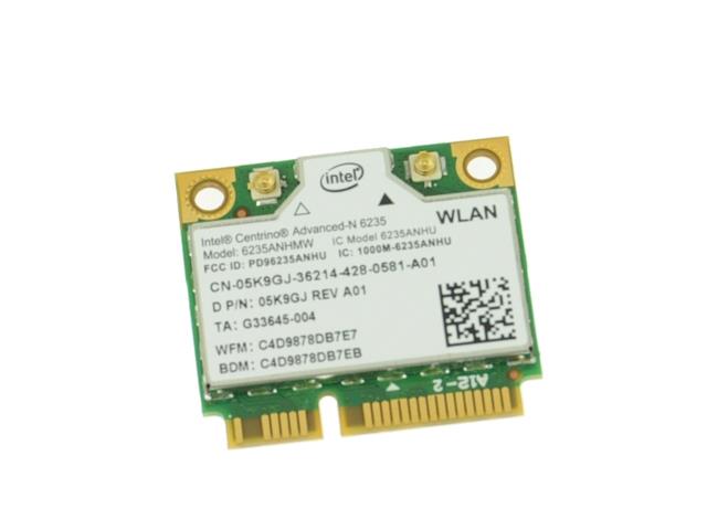 5K9GJ Dell 300Mbps 2.4 GHz IEEE 802.11 a/g/n Mini PCI Express Wireless G Network Card for Latitude E6540