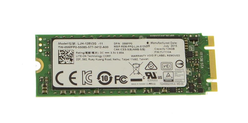 5MFP0 Dell 128GB MLC SATA 6Gbps M.2 2260 Internal Solid State Drive (SSD)