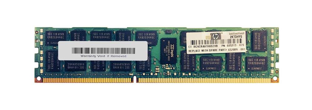 605313-078 HP 8GB PC3-10600 DDR3-1333MHz ECC Registered CL9 240-Pin DIMM Memory Module