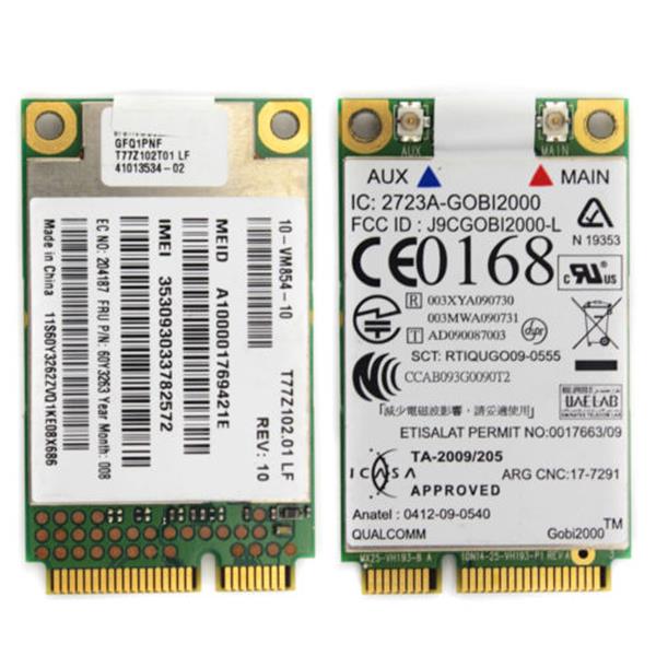 60Y3263 IBM Lenovo Integrated Mobile Broadband (Gobi 2000 3G with GPS) for ThinkPad X100e X120e