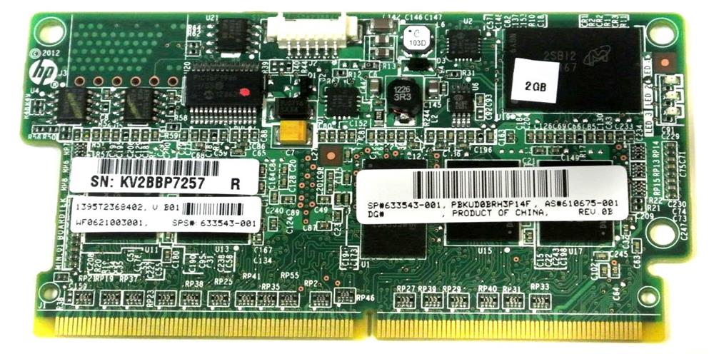 633543-001 HP 2GB Flash-Backed Write Cache (FBWC) 244-Pin DDR3 Mini-DIMM Memory Module for Smart Array P-Series Controller Card