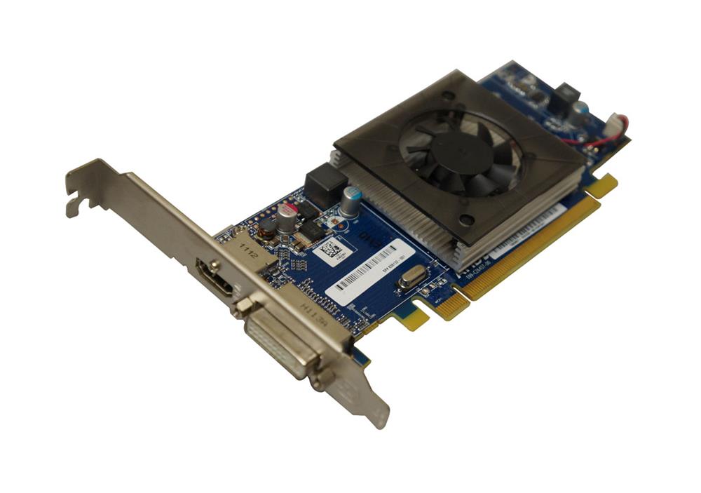 638132-001 HP ATI Radeon HD6450 1GB DDR3 64-Bit DVI / HDMI PCI-Express 2.1 x16 Video Graphics Card