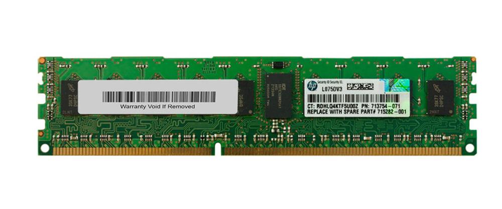 644510-150 HP 4GB PC3-12800 DDR3-1600MHz ECC Registered CL11 240-Pin DIMM Memory Module