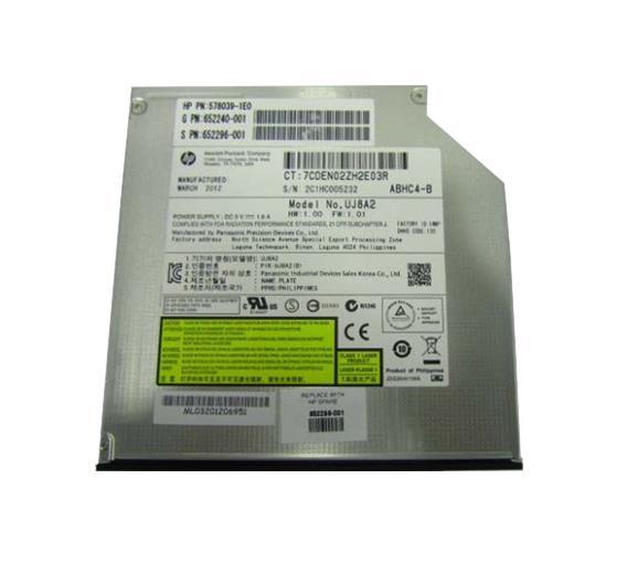 652296-001 HP 24x/8x CD/DVD-ROM SATA Internal Optical Drive (JackBlack )
