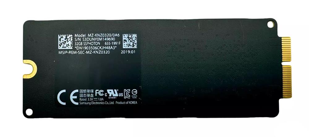 655-1991F 655-1991F Apple 32GB PCI Express NVMe Solid State Drive