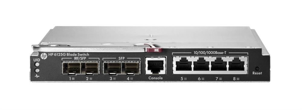 658247-B21 HP 6125G Ethernet Blade Switch 4 x 10/100/1000Base-T LAN 2 x SFP (mini-GBIC) 2 x SFP (mini-GBIC)/SFP+ (Refurbished)