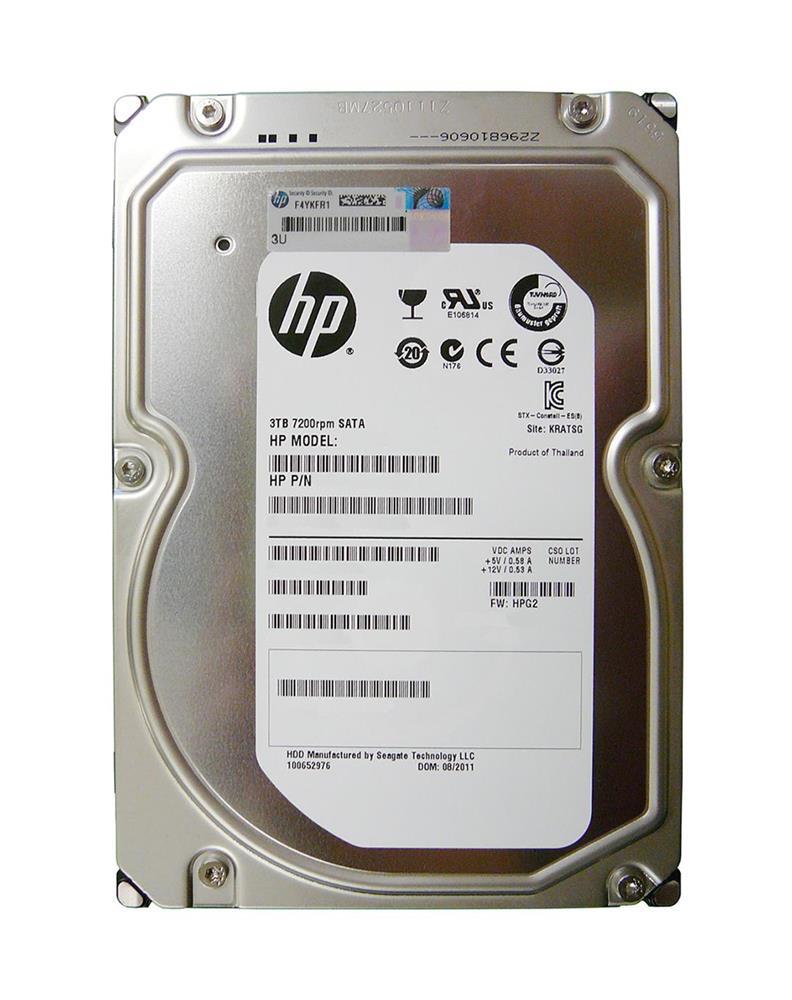 661703-001 HP 3TB 7200RPM SATA 6Gbps 3.5-inch Internal Hard Drive