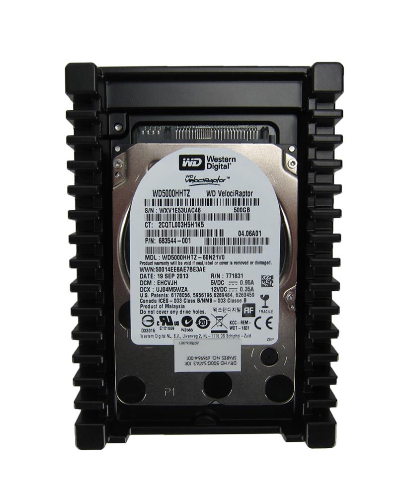 683544-001 HP 500GB 10000RPM SATA 6Gbps (512e) 3.5-inch Internal Hard Drive