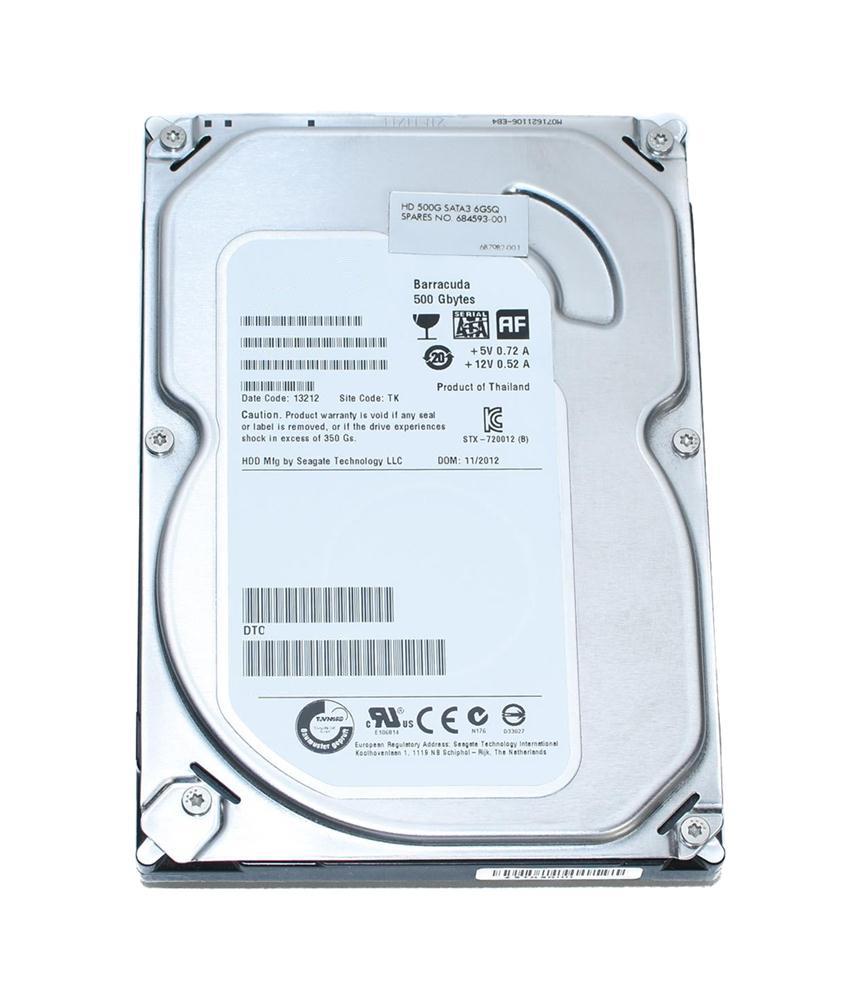 684593-001-ITW HP 500GB 7200RPM SATA 6Gbps 3.5-inch Internal Hard Drive