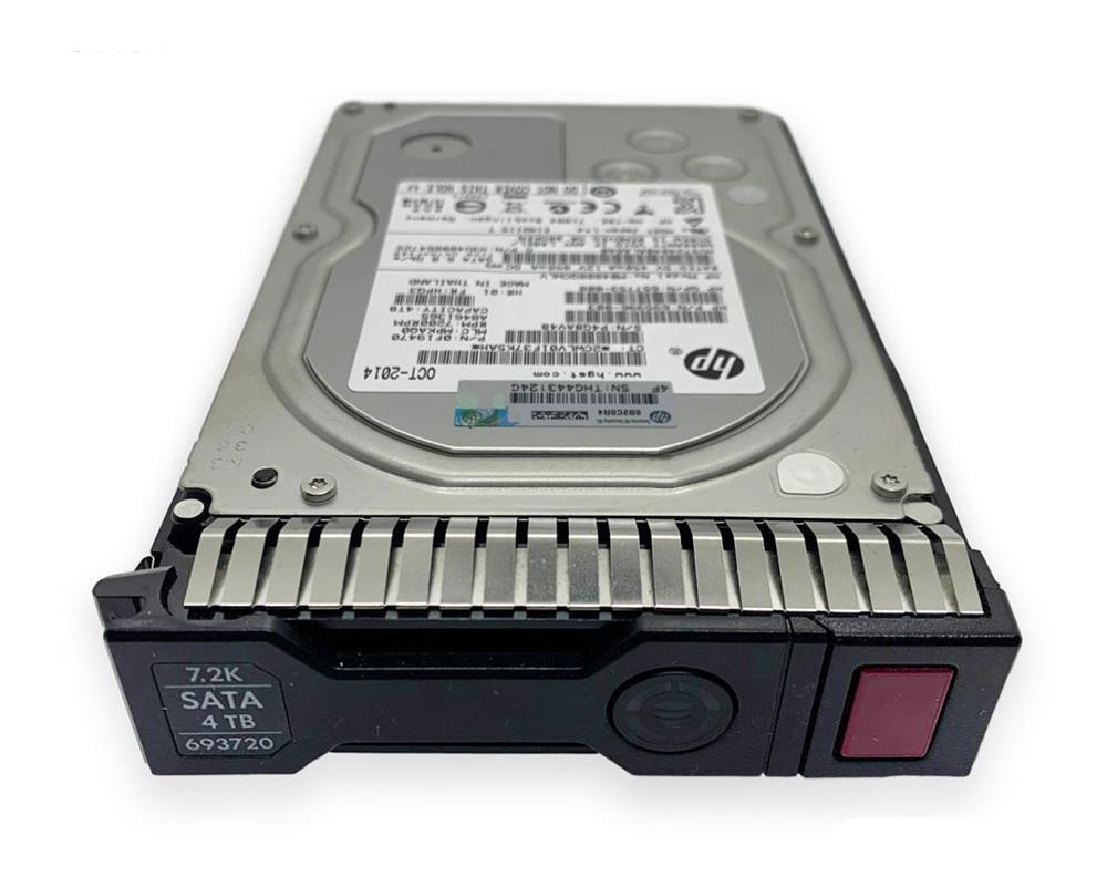 693720-001 HP 4TB 7200RPM SATA 6Gbps MidLine 3.5-inch Internal Hard Drive with Smart Carrier