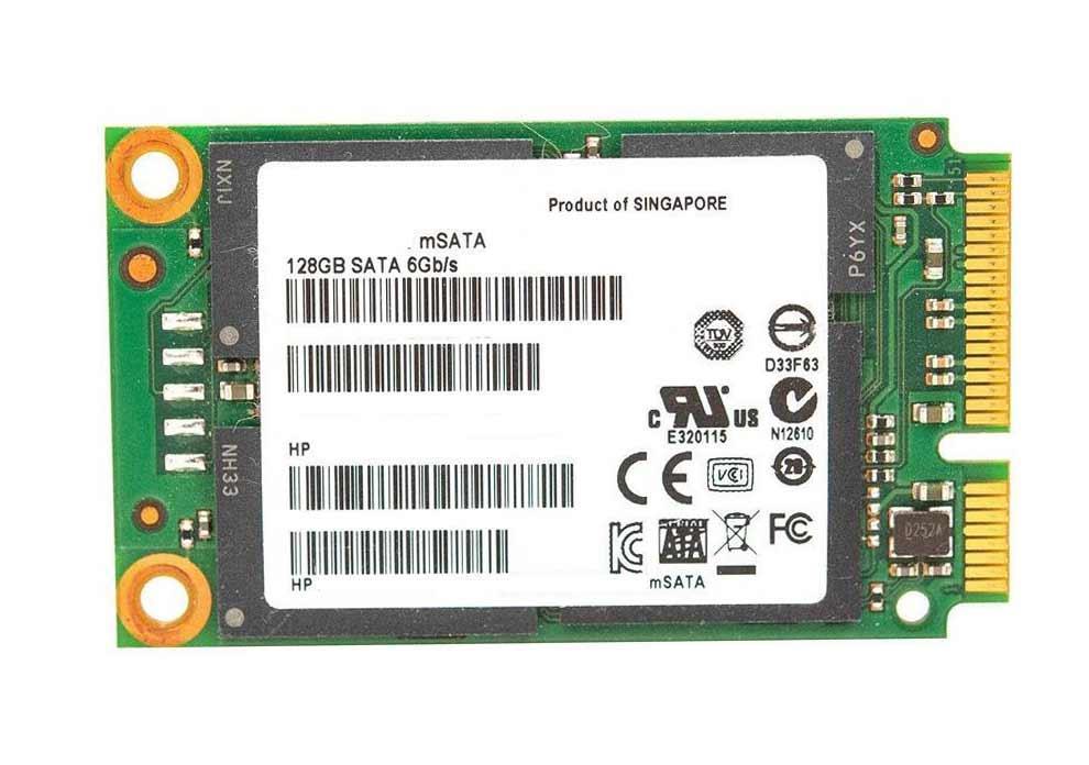 697235-001 HP 128GB SATA 6Gbps mSATA Internal Solid State Drive (SSD) with Cable