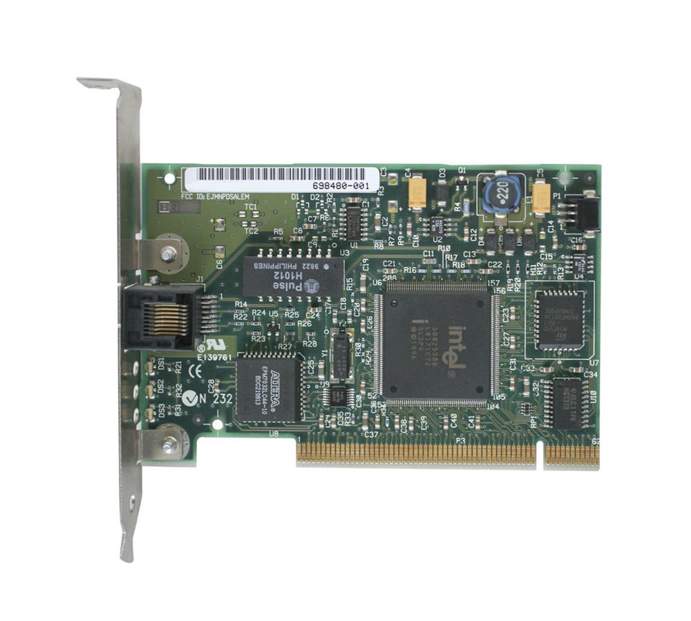 698480-001 Intel PRO/100+ Single-Port RJ-45 100Mbps 10Base-T/100Base-TX Fast Ethernet PCI Network Adapter