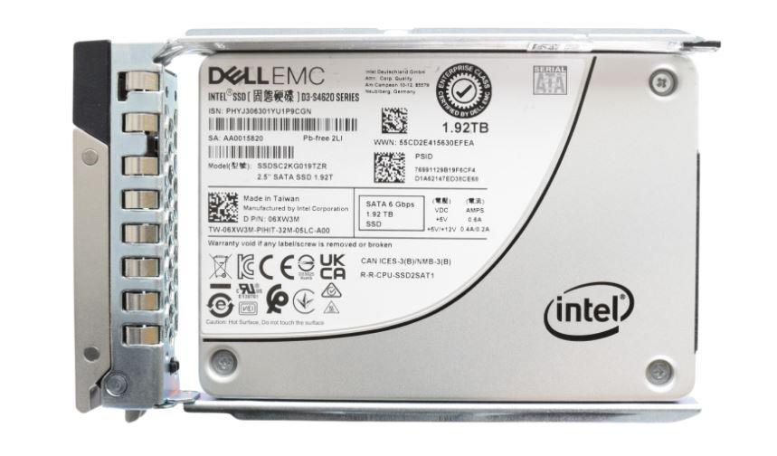 6XW3M Dell 1.92TB SATA 6Gb/s Mixed Use Hot-Pluggable 2.5 SSD