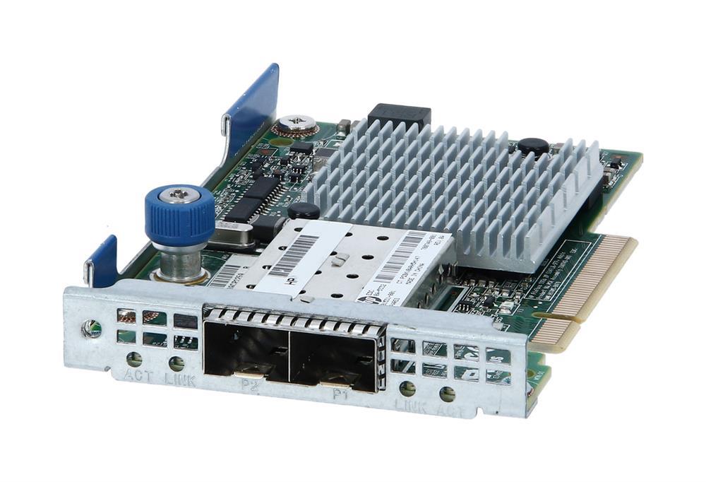 700751-B21#0D1 HP Flexfabric Dual-Ports SFP+ 10Gbps Gigabit Ethernet PCI Express 2.0 x8 Network Adapter 