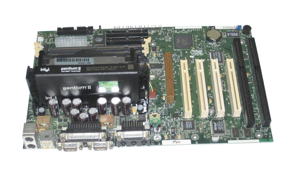 703652-405 Intel System Motherboard Slot 1 ISA PCI AGP Sound ATX (Refurbished)