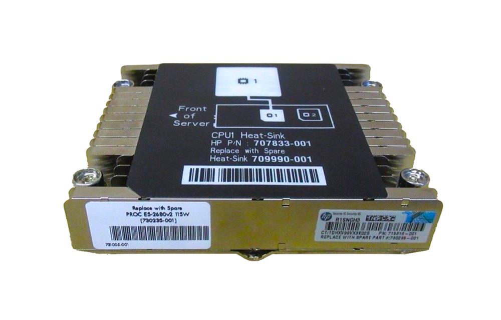 709990-001 HP Heatsink for SL200 Series Virtual Connect (VC) Processor Includes Alcohol Pad