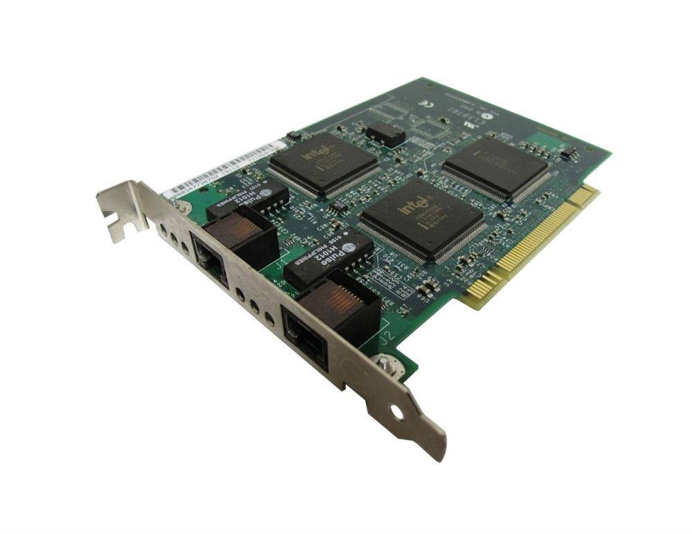 711269-006 Intel PRO/100+ Dual-Ports RJ-45 100Mbps 10Base-T/100Base-TX Fast Ethernet PCI Server Network Adapter