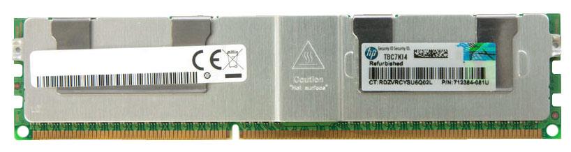 712384-081U HP 32GB PC3-14900 DDR3-1866MHz ECC Registered CL13 240-Pin Load Reduced DIMM Quad Rank Memory Module