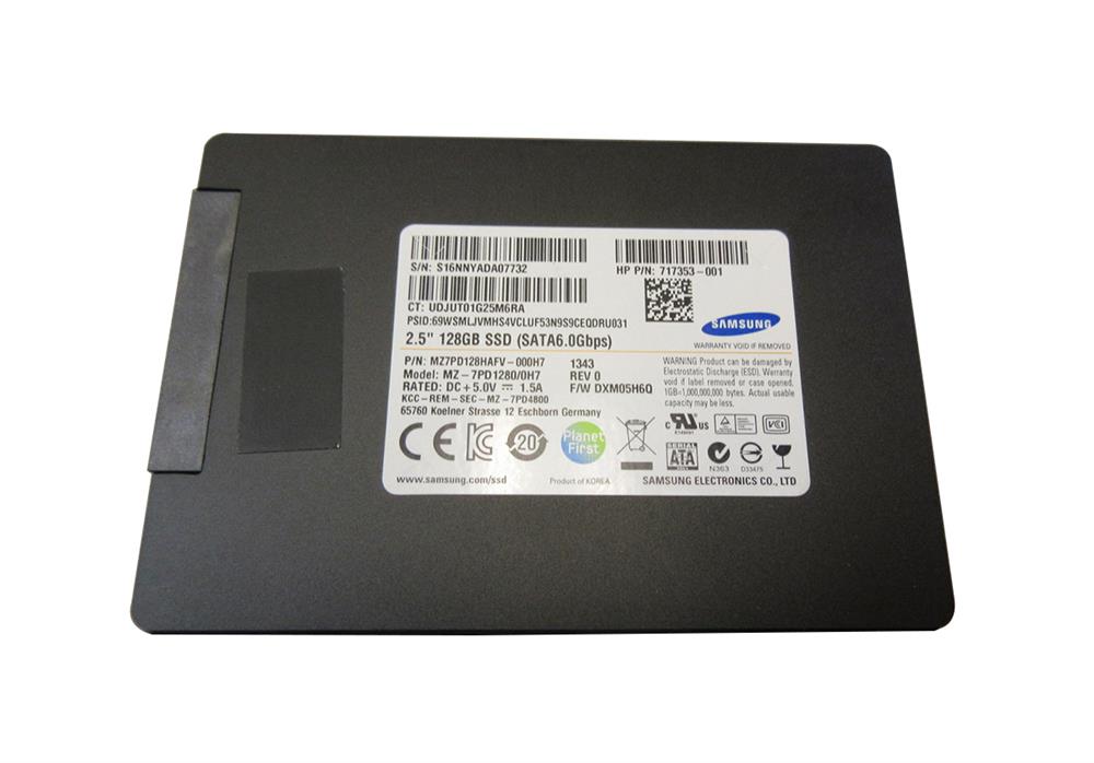 717353-001 HP 128GB SATA 6Gbps 2.5-inch Internal Solid State Drive (SSD)