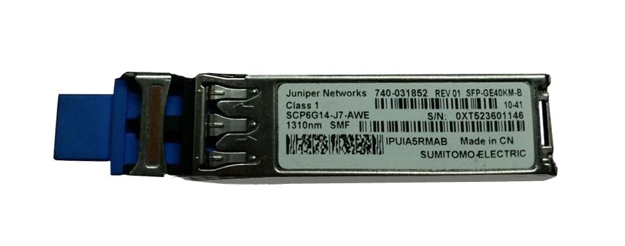 740-031852 Juniper 1Gbps 1000Base-EX Single-mode Fiber 40km 1310nm Duplex LC Connector SFP Transceiver Module with DOM (Refurbished)