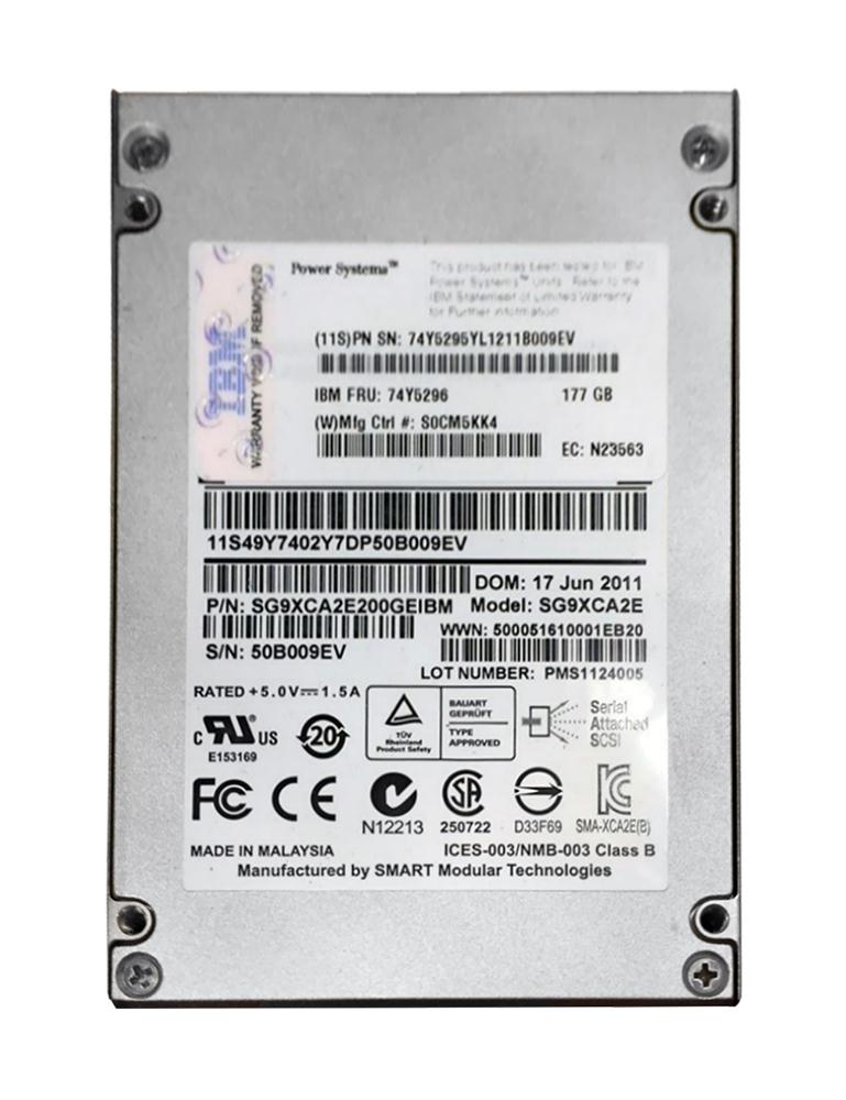 74Y5295 IBM 177GB SAS 6Gbps 2.5-inch Internal Solid State Drive (SSD) for Power System