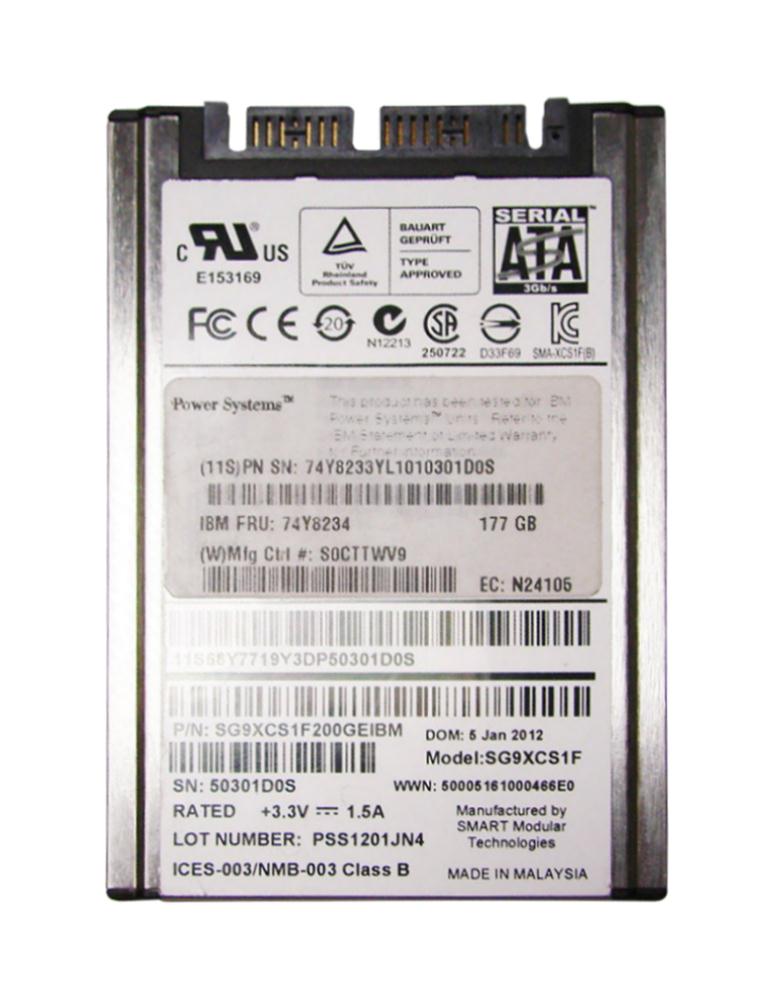 74Y8233 IBM 177GB eMLC 1.8-inch Internal Solid State Drive Module (SSD)