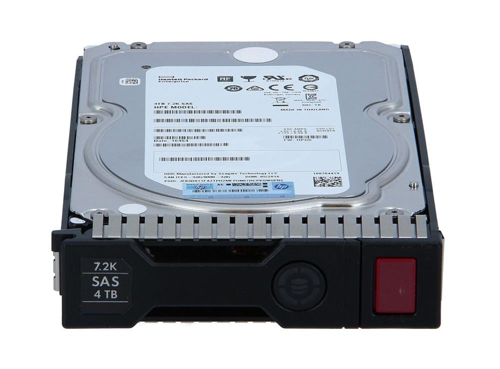 765257-B21 HPE 4TB 7200RPM SAS 12Gbps Midline Hot Swap (512e) 3.5-inch Internal Hard Drive with Smart Carrier
