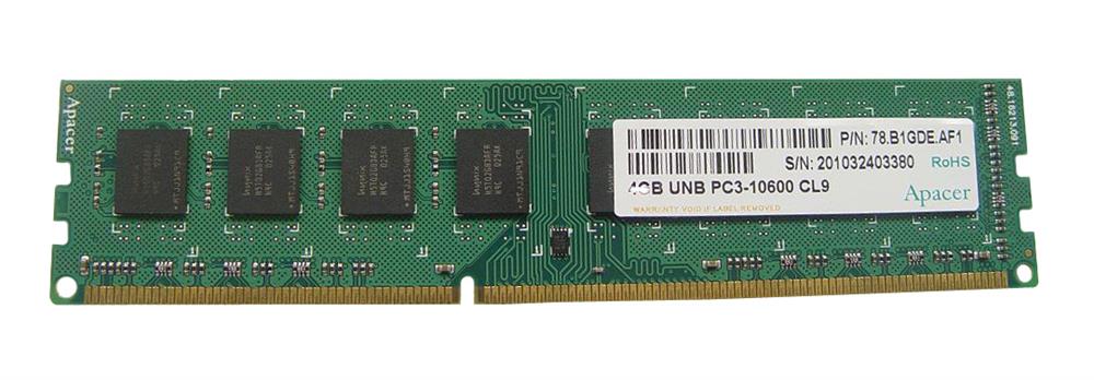 78.B1GDE.AF1 Apacer 4GB DDR3 PC10600 Memory