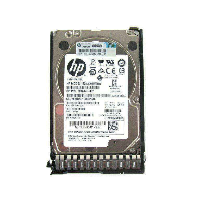 781581-003 HPE 1.2TB 10000RPM SAS 12Gbps Dual Port 2.5-inch Internal Hard Drive with Smart Carrier
