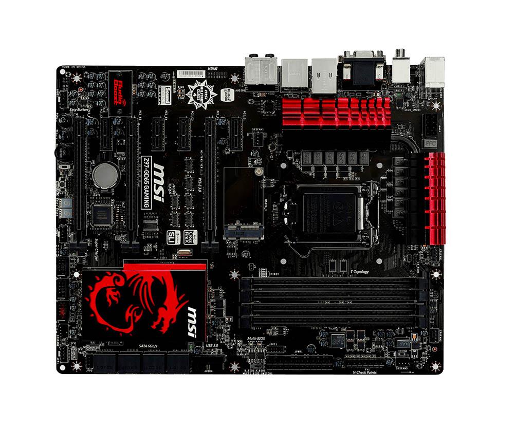 7845-002R MSI Z97-GD65 GAMING Socket LGA 1150 Intel Z97 Express Chipset 4th Generation Core i7 / i5 / i3 / Pentium / Celeron Processors Support DDR3 4x DIMM 8x SATA 6.0Gb/s ATX Motherboard (Refurbished)