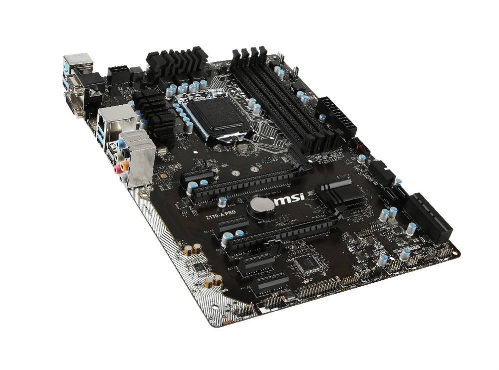 7971-013R MSI Z170-A PRO Socket LGA 1151 Intel Z170 Chipset 6th Generation Core i7 / i5 / i3 / Pentium / Celeron Processors Support DDR4 4x DIMM 6x SATA 6.0Gb/s ATX Motherboard (Refurbished)