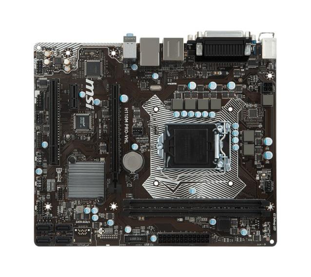 7990-005R MSI H110M PRO-VHL Socket LGA 1151 Intel H110 Chipset 6th Generation Core i7 / i5 / i3 / Pentium / Celeron Processors Support DDR4 2x DIMM 4x SATA 6.0Gb/s Micro-ATX Motherboard (Refurbished)