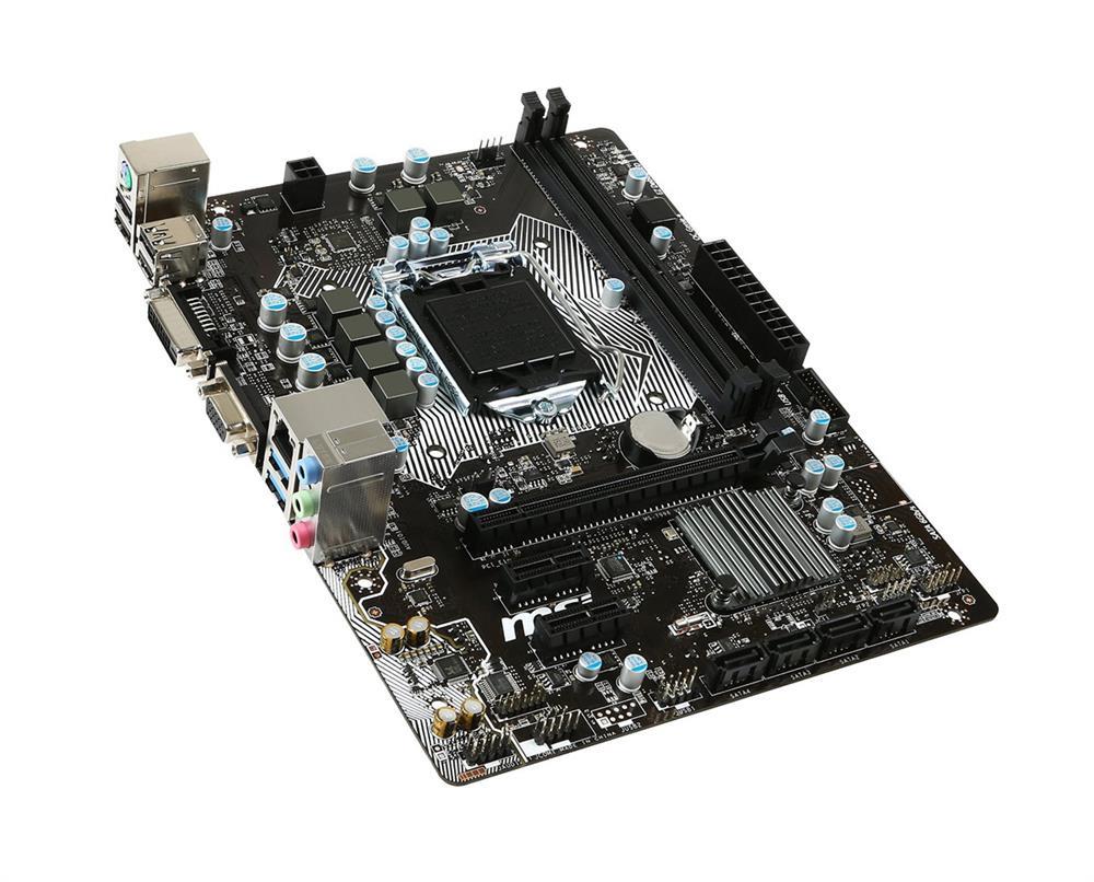 7994-003R MSI H110M ECO Socket LGA 1151 Intel H110 Chipset 6th Generation Core i7 / i5 / i3 / Pentium / Celeron Processors Support DDR4 2x DIMM 4x SATA 6.0Gb/s Micro-ATX Motherboard (Refurbished)