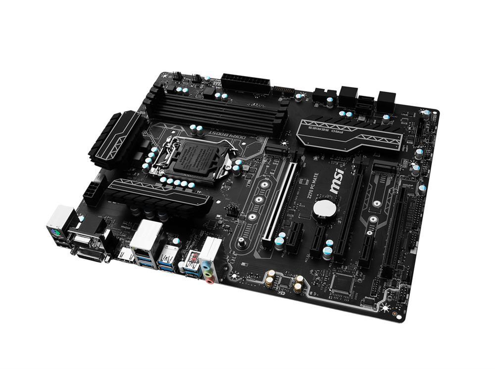 7A72-001R MSI Z270 PC MATE Socket LGA 1151 Intel Z270 Chipset 7th/6th Generation Core i7 / i5 / i3 / Pentium / Celeron Processors Support DDR4 4x DIMM 6x SATA 6.0Gb/s ATX Motherboard (Refurbished)