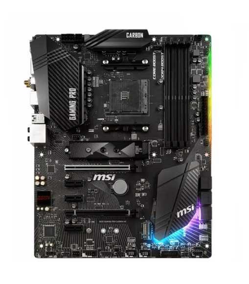 7B85-001R MSI B450 GAMING PRO CARBON AC Socket AM4 AMD B450 Chipset AMD Ryzen 1st/2nd Generation Processors Support DDR4 4x DIMM 6x SATA 6.0Gb/s ATX Motherboard (Refurbished)