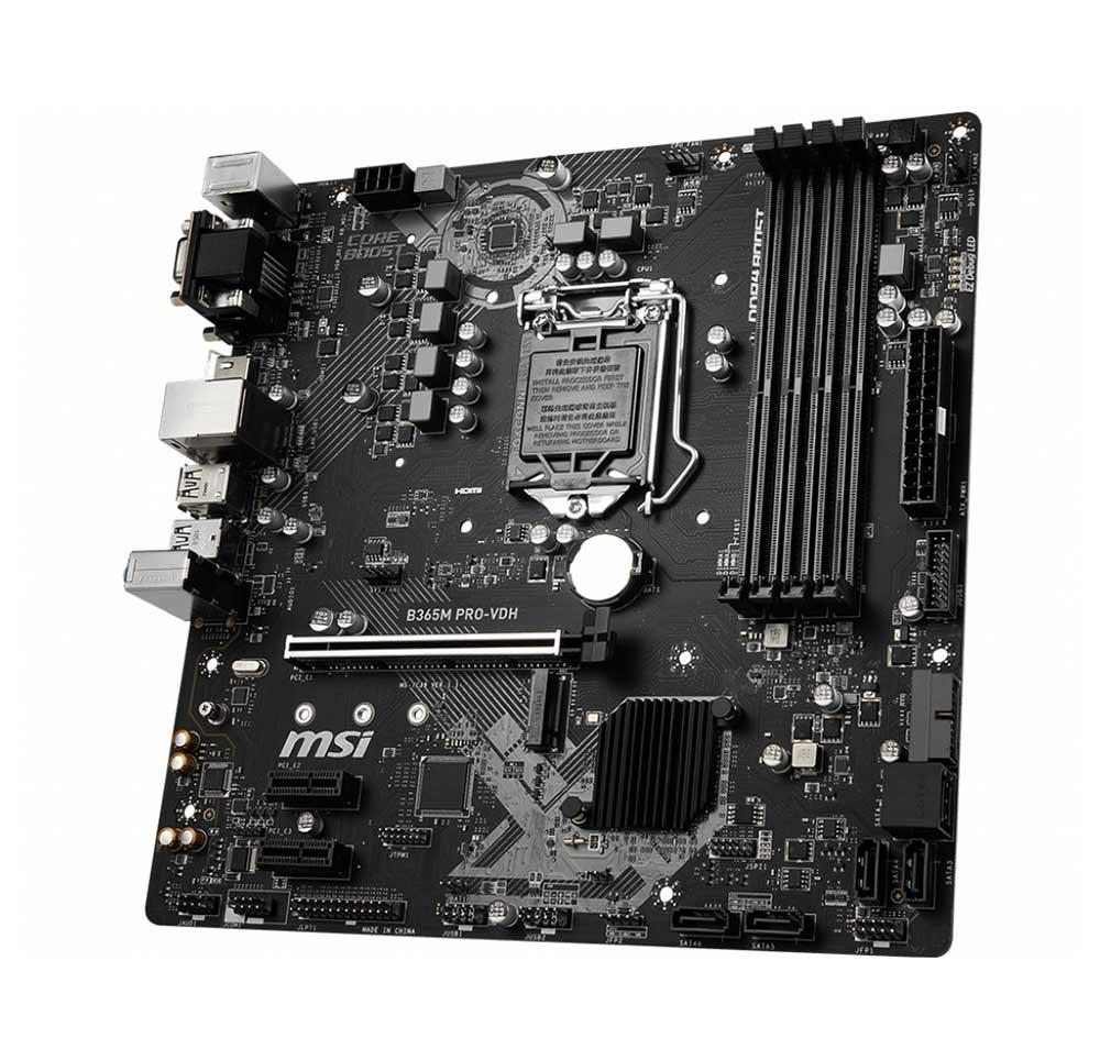 7C31-004R MSI B365M PRO-VH Socket LGA 1151 Intel B365 Chipset 9th/8th Generation Core i9 / Pentium Gold / Celeron Processors Support DDR4 2x DIMM 6x SATA3 Micro-ATX Motherboard (Refurbished)