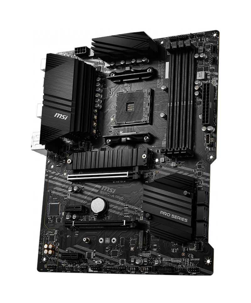 7C56-002R MSI B550-A PRO Socket AM4 AMD B550 Chipset AMD Ryzen 9 Processors Support DDR4 4x DIMM 6x SATA3 6.0Gb/s ATX Motherboard (Refurbished)