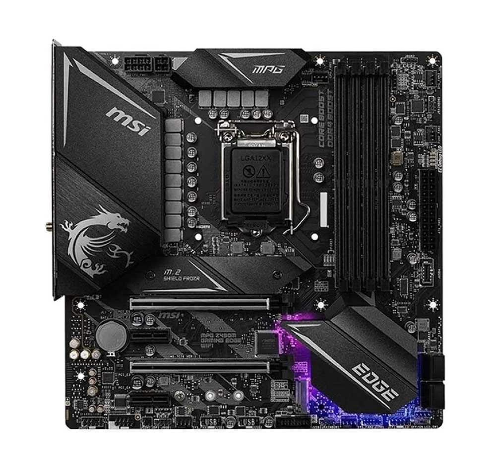 7C79-006R MSI MPG Z490M GAMING EDGE WIFI Socket LGA 1200 Intel Z490 Chipset Core i9 Processors Support DDR4 4x DIMM 4x SATA3 6.0Gb/s Micro-ATX Motherboard (Refurbished)