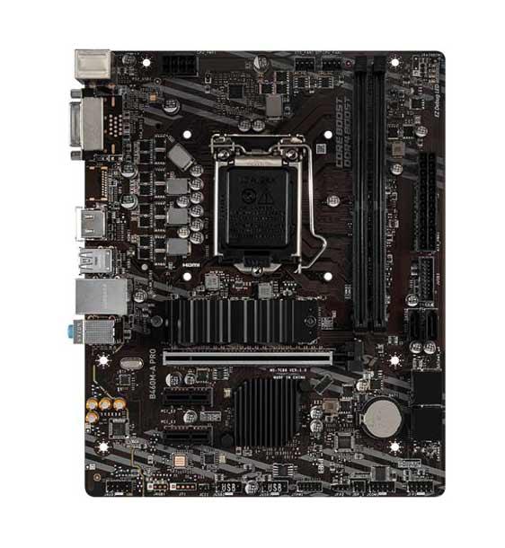 7C88-002R MSI B460M-A PRO Socket LGA 1200 Intel B460 Chipset Core / Pentium / Celeron Processors Support DDR4 2x DIMM 6x SATA3 6.0Gb/s Micro-ATX Motherboard (Refurbished)