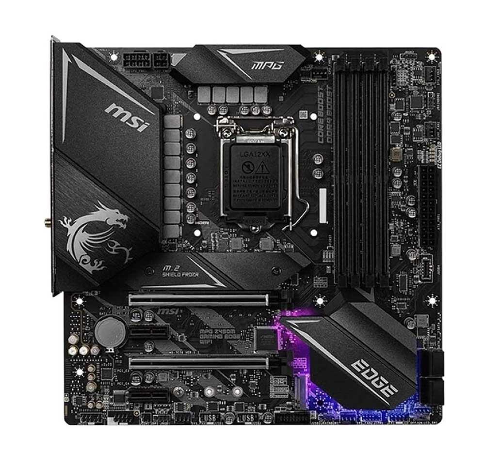 7D07-001R MSI MPG Z590 GAMING EDGE WIFI Socket LGA 1200 Intel Z490 Chipset Core / Pentium Gold / Celeron Processors Support DDR4 4x DIMM 6x SATA3 6.0Gb/s ATX Motherboard (Refurbished)