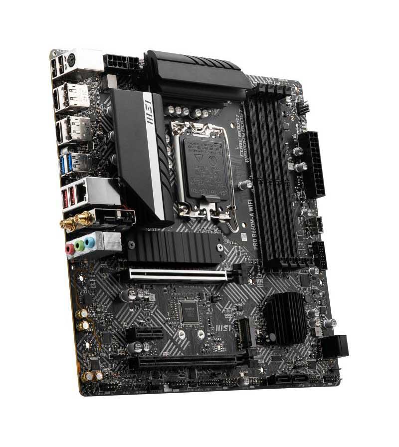 7D43-006R MSI PRO B660M-A WIFI Socket LGA 1700 Intel B660 Chipset Intel Core / Pentium Gold/ Celeron Processors Support DDR5 4x DIMM 4x SATA 3.0Gb/s Micro-ATX Motherboard (Refurbished)