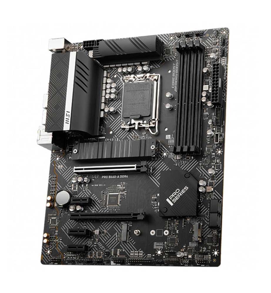 7D59-001R MSI PRO B660M-A DDR4 Socket LGA 1700 Intel B660 Chipset 13th/12th Generation Core / Pentium / Gold / Celeron Processors Support DDR4 4x DIMM 4x SATA3 Micro-ATX Motherboard (Refurbished)