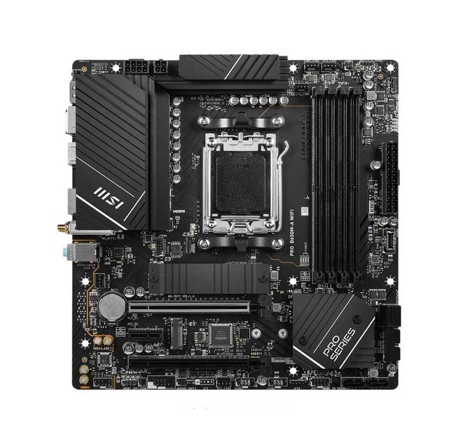 7D77-001R MSI PRO B650M-A WIFI Socket AM5 AMD B560 Chipset AMD Ryzen 7000 Processors Support DDR5 4x DIMM 4x SATA 6.0Gb/s Micro-ATX Motherboard (Refurbished)