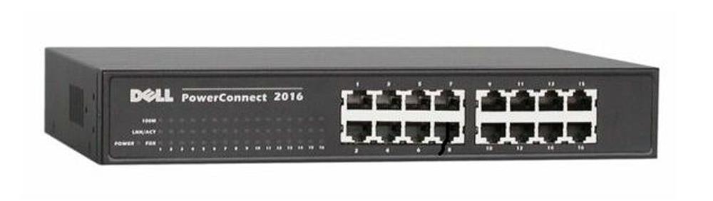 7H989 Dell PowerConnect 2016 16-Ports 10/100 Fast Ethernet Switch (Refurbished)