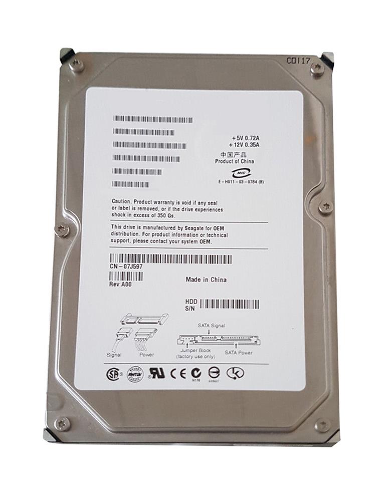 7J597 Dell 160GB 7200RPM SATA 1.5Gbps 8MB Cache 3.5-inch Internal Hard Drive