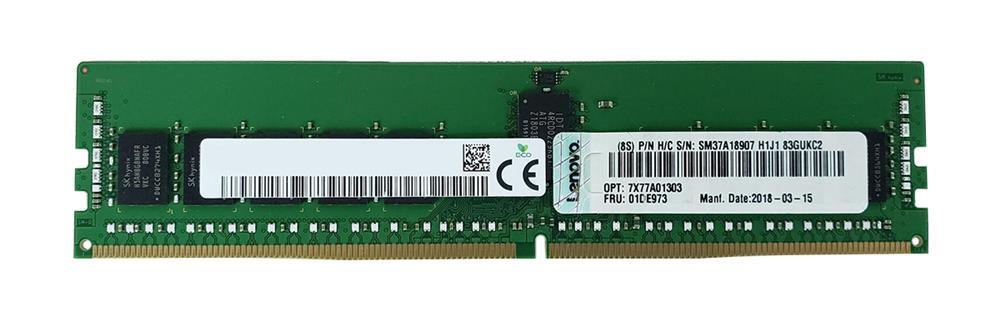 7X77A01303 Lenovo 16GB PC4-21300 DDR4-2666MHz Registered ECC CL19 288-Pin DIMM 1.2V Dual Rank Memory Module